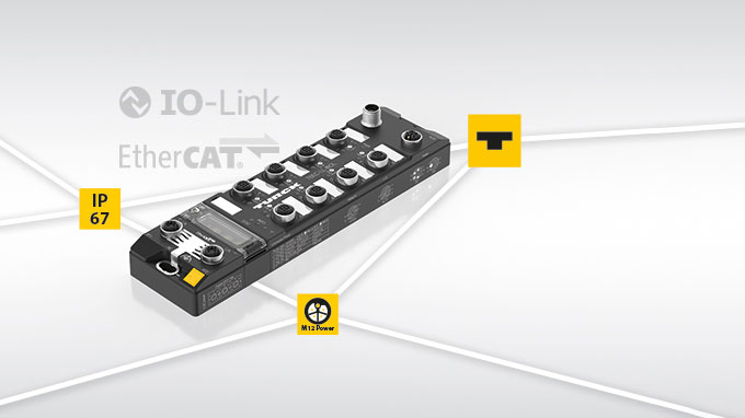 EtherCAT Block I/O with Eight IO-Link Masters
